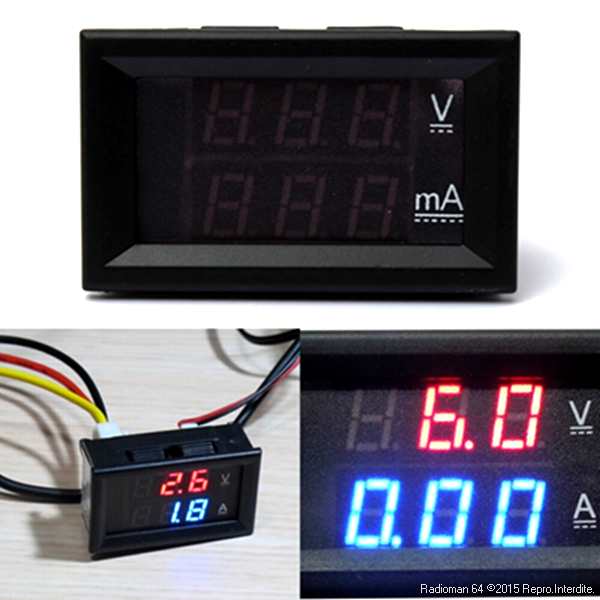 Amperemetre De Voiture a Affichage Mini Oled Dc 12-24V Numerique 0-100A eta R8F7 